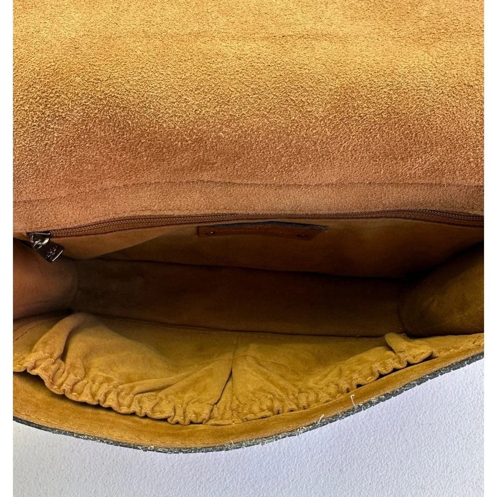 Patricia Nash Tauriana Portland Python Leather Crossbody Organizer Flap Bag Purs